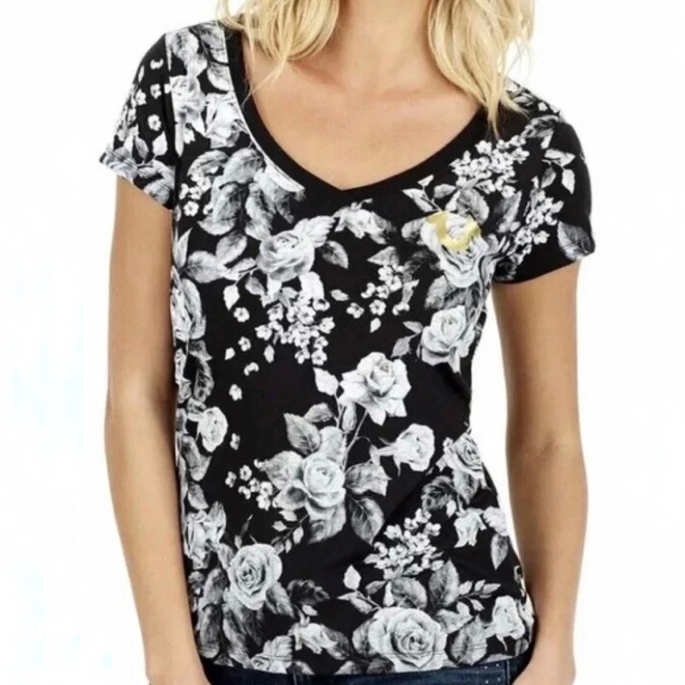 Sold- True Religion Floral Short Sleeve Graphic T-Shirt - Picture 3 of 8